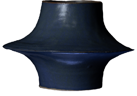 small curve double dark blue foggy — night