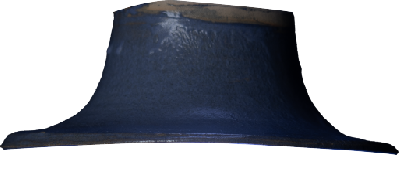small curve single dark blue foggy — night