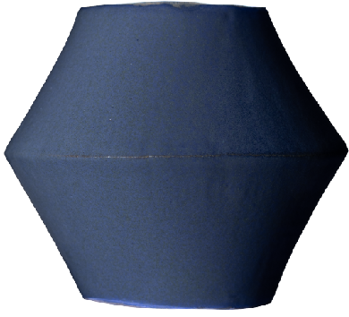 small sharp double dark blue foggy — night