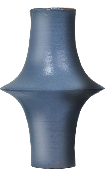 tall curve double dark blue foggy — day