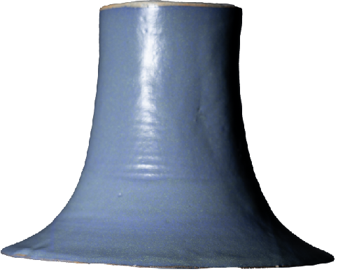 tall curve single dark blue foggy — day
