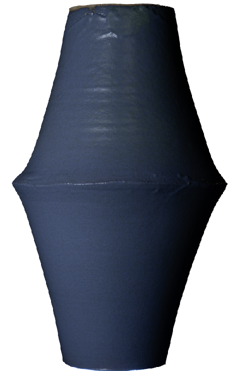 tall sharp double dark blue foggy — night