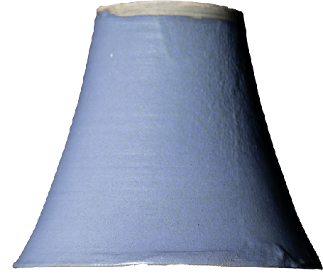 tall sharp single dark blue foggy — day