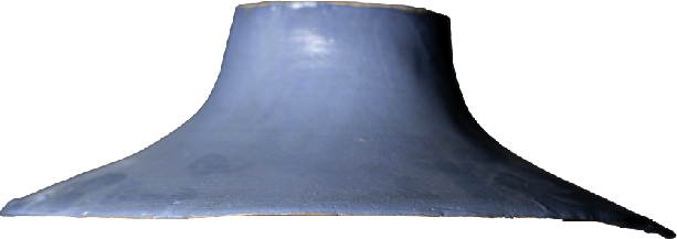 wide curve single dark blue foggy — day