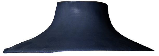 wide curve single dark blue foggy — night